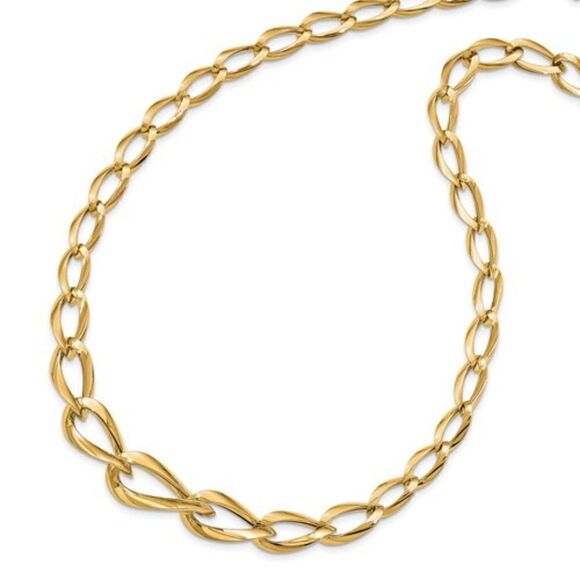 Leslie's 14K Polished Fancy Link Necklace - Picture 3 of 7